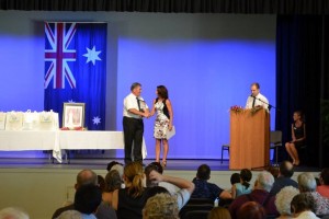 Accepting Aust Day Award Jan 2015